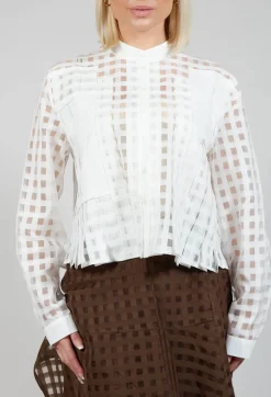 Good Day Shirt in White Check