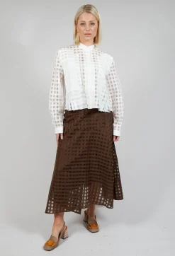 Good Day Shirt in White Check