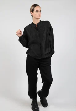 Grandad Collar Shirt in Over Nero