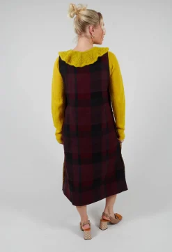 Gray Dress in Maroon