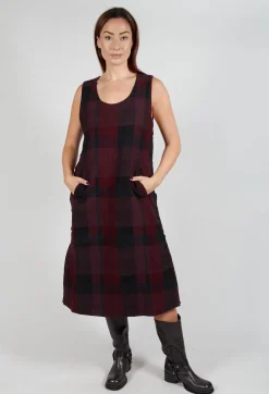 Gray Dress in Maroon