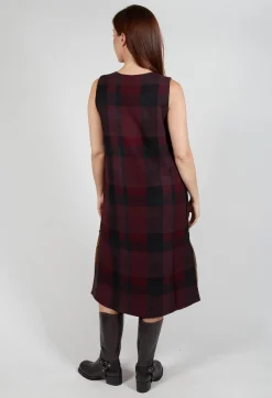 Gray Dress in Maroon