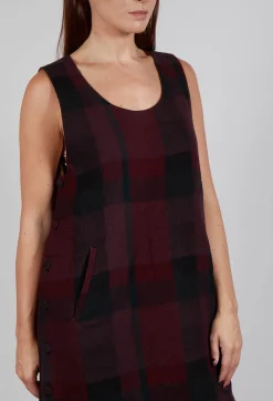 Gray Dress in Maroon
