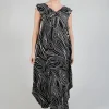 GRKO Dress in Black with White