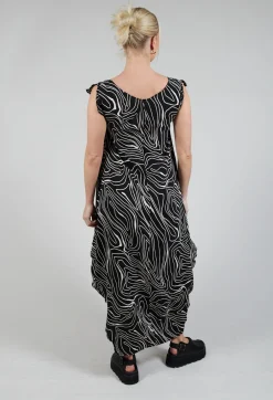 GRKO Dress in Black with White