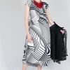 GRKO1 Dress in White with Black