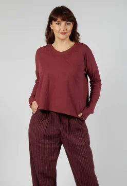 Gyrid Top in Burgundy
