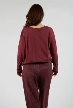 Gyrid Top in Burgundy