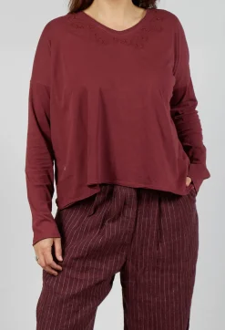 Gyrid Top in Burgundy