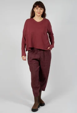 Gyrid Top in Burgundy