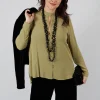 Hacking Blouse in Green
