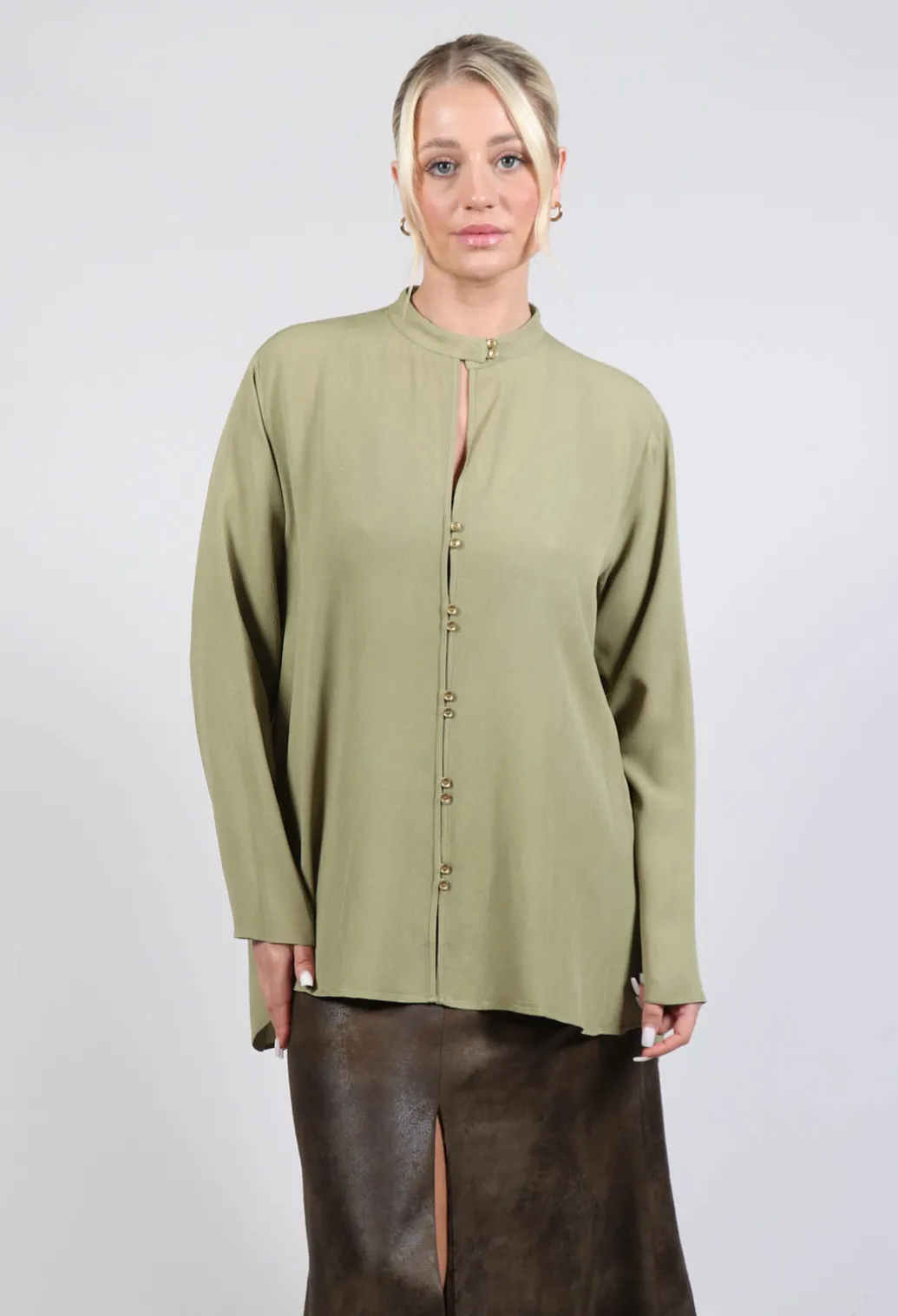 Hacking Blouse in Green