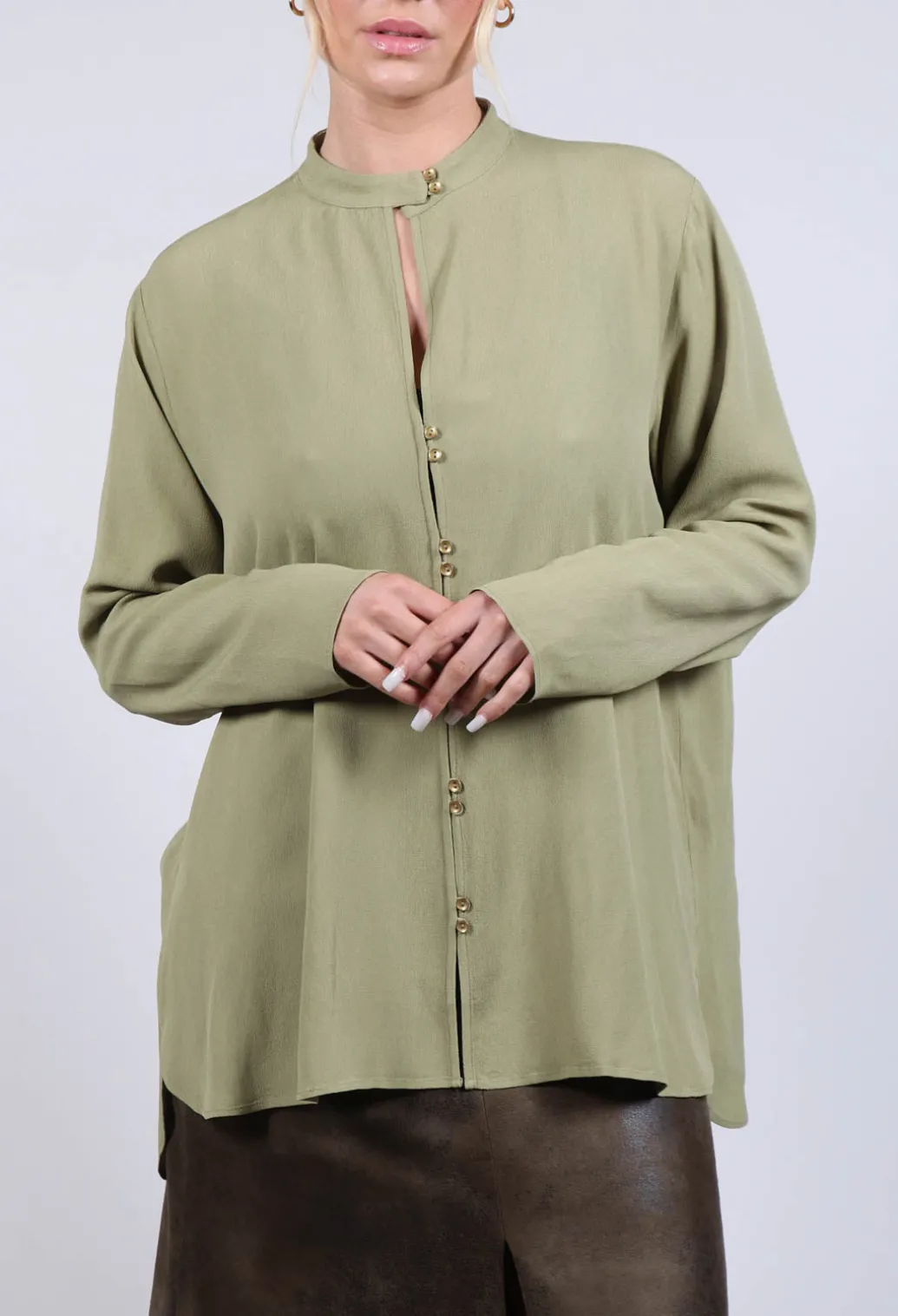 Hacking Blouse in Green