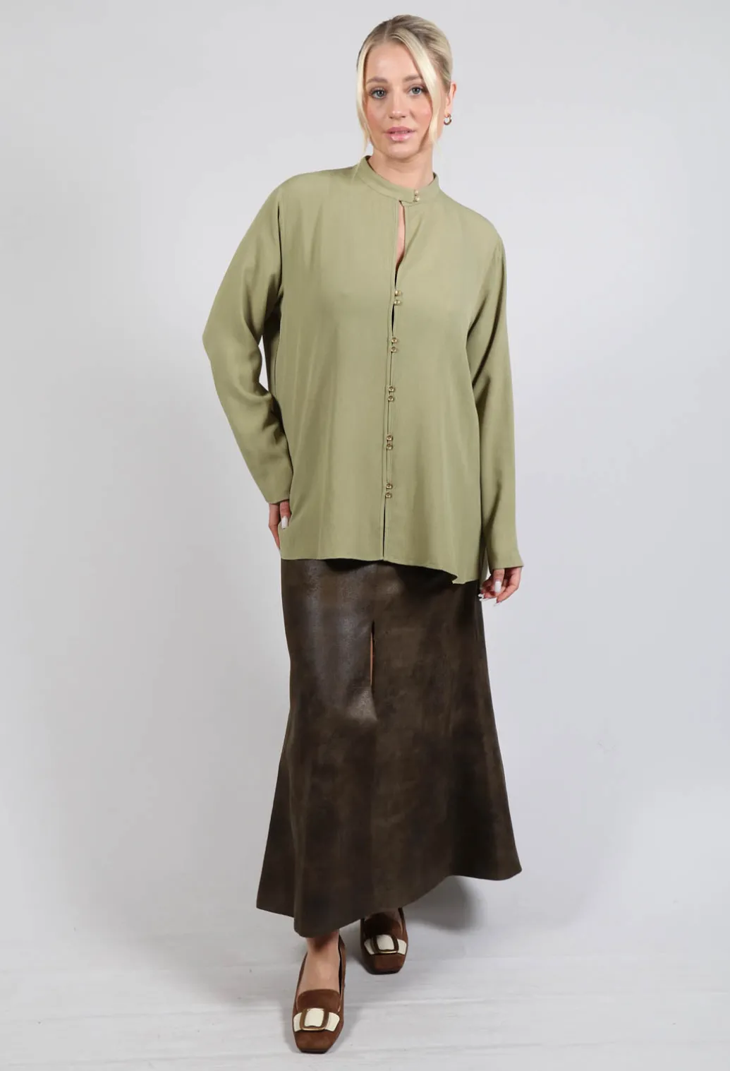 Hacking Blouse in Green