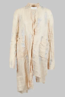 Hand Painted Ela Coat in Coffee