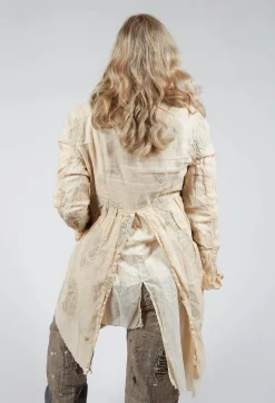 Hand Painted Ela Coat in Coffee