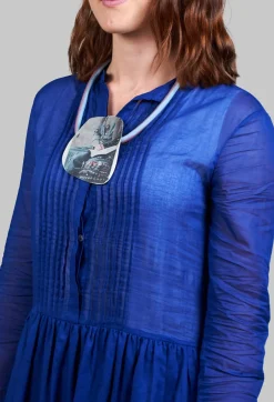 Handmade Fabric Necklace with Bag Graphic