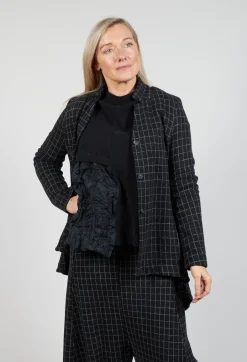 Haring J Jacket in Nero Check