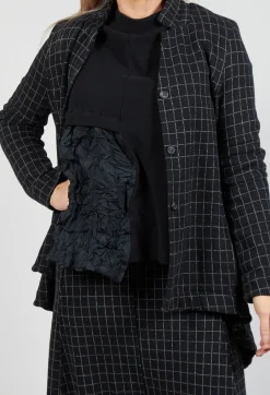 Haring J Jacket in Nero Check