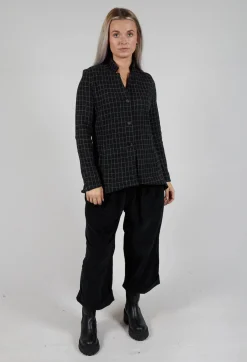 Haring J Jacket in Nero Check