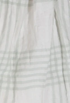Headband in Coton Carreaux Vert Eau