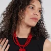 Heart Chain Necklace in Red