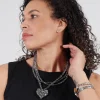 Heart Chain Necklace in Stone