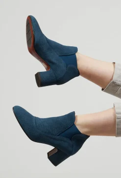 Heeled Ankle Boots in Galaxy Denim