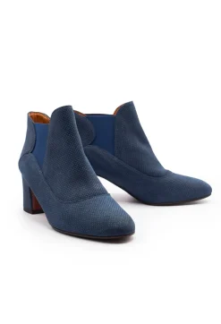 Heeled Ankle Boots in Galaxy Denim