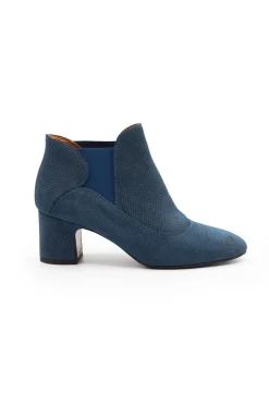 Heeled Ankle Boots in Galaxy Denim