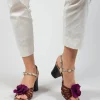 Heeled Sandal with Flower Detail