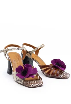 Heeled Sandal with Flower Detail
