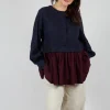 Helen Top in Blue Multicolour