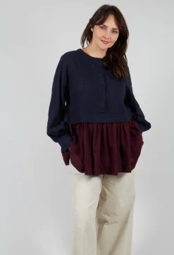 Helen Top in Blue Multicolour