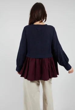 Helen Top in Blue Multicolour