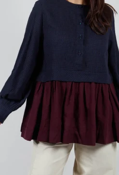 Helen Top in Blue Multicolour