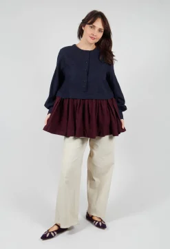 Helen Top in Blue Multicolour