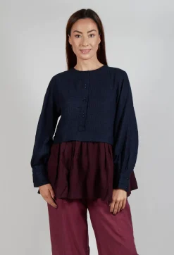 Helen Top in Blue Multicolour