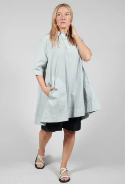 Hemmed Shift Dress in Ghiaccio