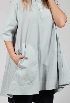 Hemmed Shift Dress in Ghiaccio