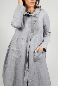 Hemp Duster Coat in Grey