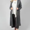 Hierophis Contrasting Net Mix Coat in Asfalto