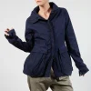 High Neck Balloon Jacket with Statement Pockets in Grape