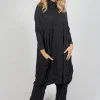 High Neck Crinkle Dress in Slate