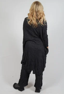 High Neck Crinkle Dress in Slate