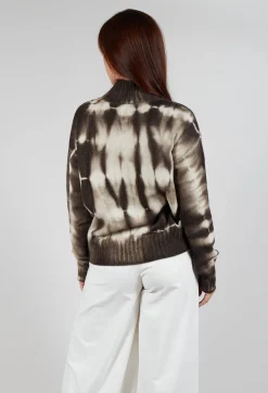 High Neck Jumper in Dark Brown
