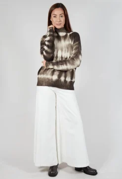 High Neck Jumper in Dark Brown