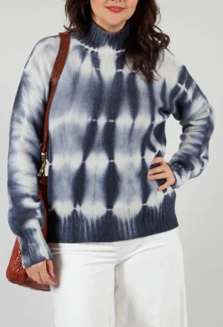 High Neck Jumper in Navy