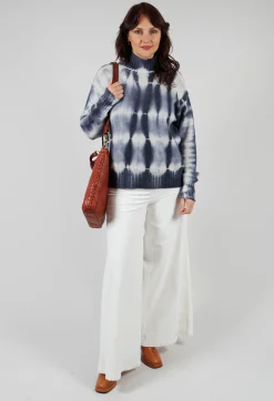 High Neck Jumper in Navy