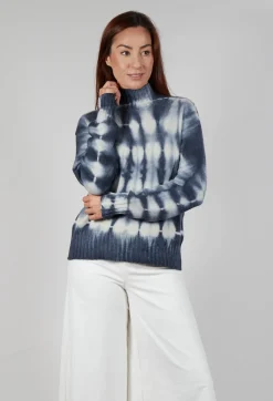 High Neck Jumper in Navy